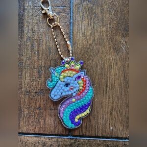 Kids Rainbow Unicorn Keychain Bag Charm - Multicolor